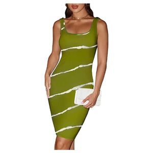 weiyinhe Sexy Summer Women's Casual Tie Dye Round Neck Sleeveless